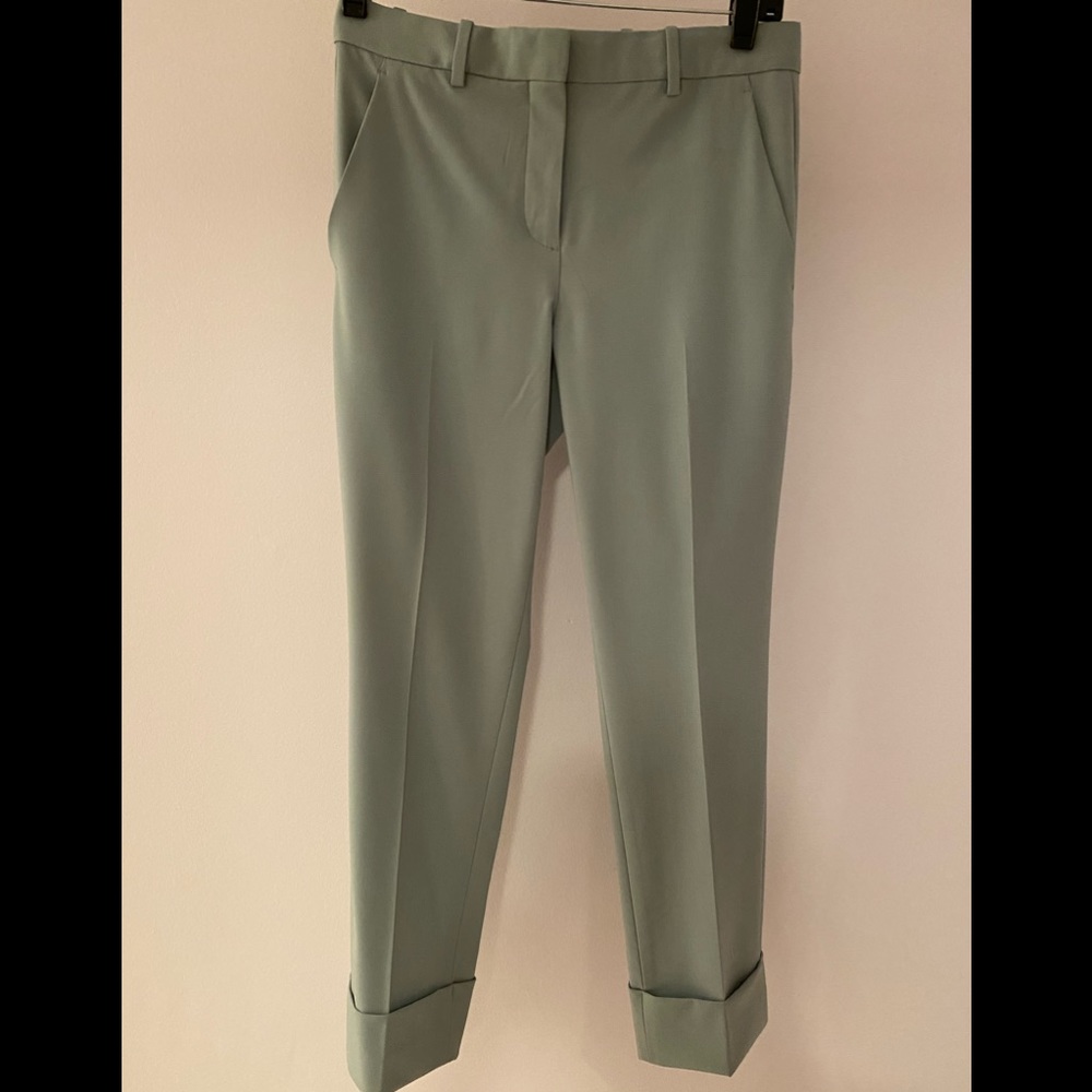 Theory dusty mint green colored cuffed pants - 0